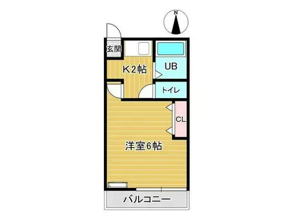 アヤタハウス(1K/3階)の間取り写真