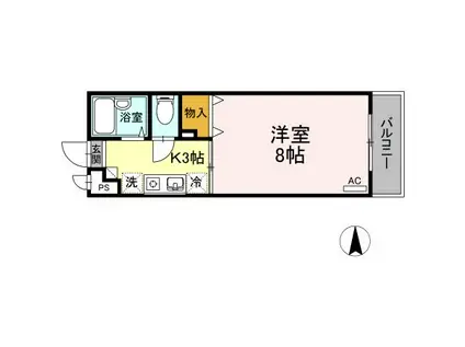 森ビル(1K/1階)の間取り写真