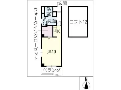 パレ・ジュイール(ワンルーム/5階)の間取り写真