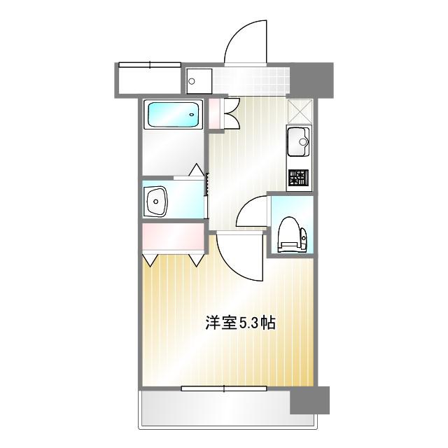 スプランディッド元町山手(1K/3階)の間取り写真
