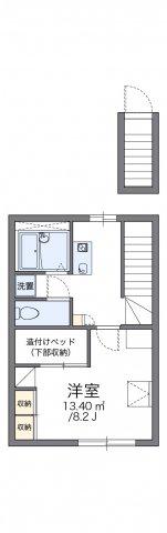 レオパレスコンフォート山手B(1K/2階)の間取り写真