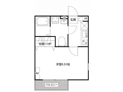 MQUARTO柏III(1K/3階)の間取り写真
