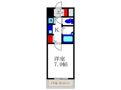 ホープマンション(1K/3階)の間取り写真