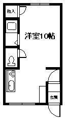 オリス砂川A(ワンルーム/2階)の間取り写真