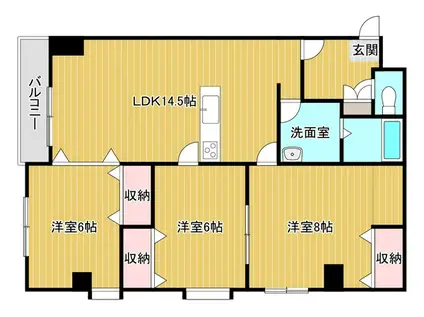 エクセル(3LDK/7階)の間取り写真