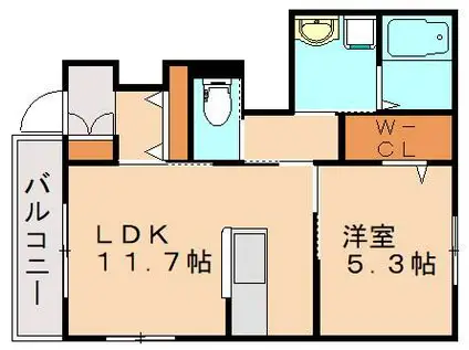レガシーファクト(1LDK/1階)の間取り写真