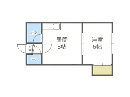 第一エスビーハイツ(1DK/3階)の間取り写真