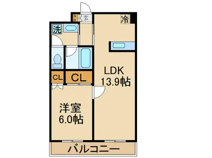 INSURANCE BLDG.III(1LDK/8階)の間取り写真