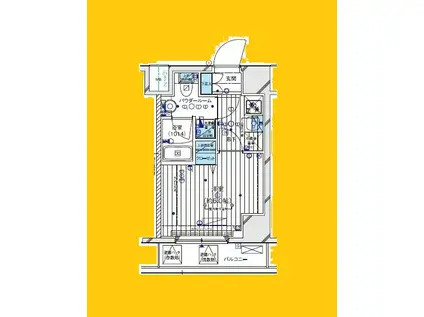 メインステージ東神奈川II(1K/5階)の間取り写真