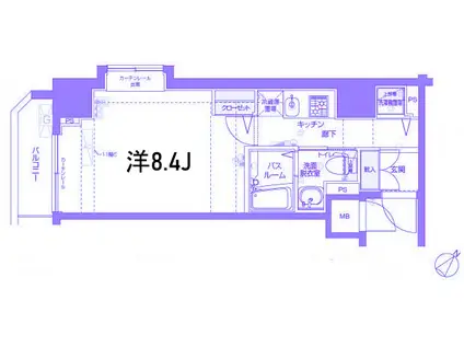 フェニックス横濱関内BAY MARKS(1K/9階)の間取り写真