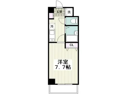 FLAT-A(ワンルーム/3階)の間取り写真