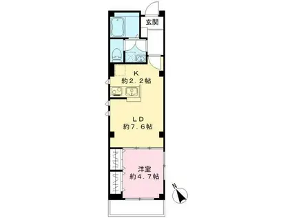 堤方APARTMENT ツツミカタアパートメント(1LDK/3階)の間取り写真