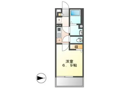 リブリ・吹上(1K/2階)の間取り写真