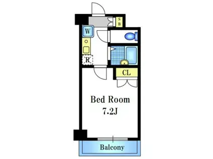ヴェルト杉並サウスヒル(1K/2階)の間取り写真