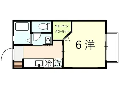 フェニックス(1K/1階)の間取り写真