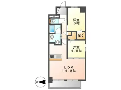 レントリリー御器所(2LDK/4階)の間取り写真