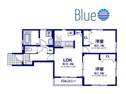 SPICA(2LDK/1階)の間取り写真