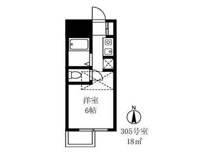 ヨコハマベイヒルズ(ワンルーム/3階)の間取り写真