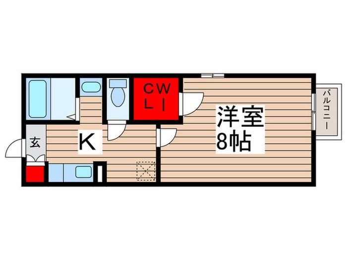エクセルハイツ(1K/1階)の間取り写真