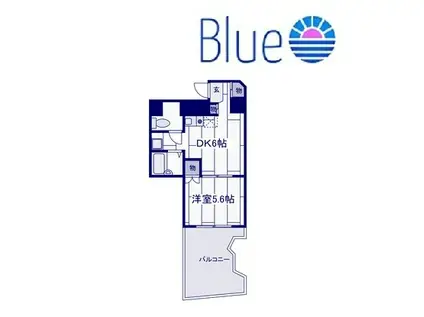 エスポアールカヤギヤ8(1DK/5階)の間取り写真