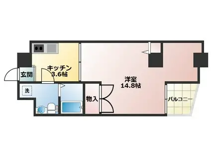 MODERATO(1K/2階)の間取り写真