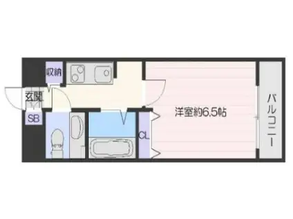 ジュネス東住吉(1K/10階)の間取り写真