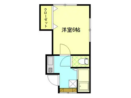 清水アパート(1K/2階)の間取り写真