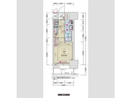 プレサンス東別院セレニス(1K/7階)の間取り写真