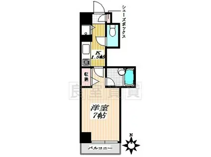 ST PLAZA YAMAHANA(1K/3階)の間取り写真