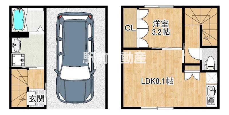 RENATUS VERITE(1LDK/1階)の間取り写真