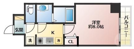 PHOENIX新大阪(1K/10階)の間取り写真