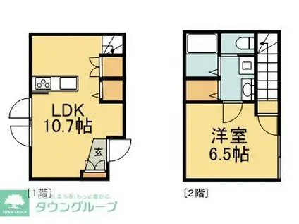 府中市武蔵台1丁目計画(1LDK/1階)の間取り写真