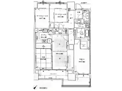 シティハウス池袋(4LDK/14階)の間取り写真