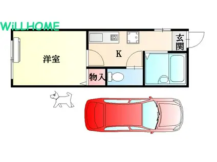 TJ松島(1K/1階)の間取り写真