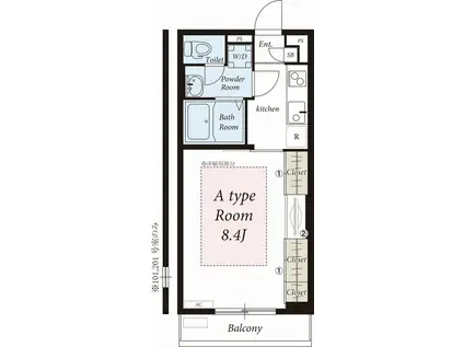 リブリ・ゆうやII(1K/2階)の間取り写真