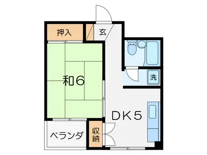 第一内田ビル(1DK/4階)の間取り写真