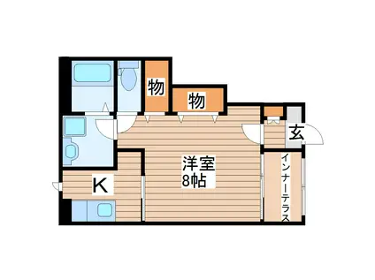 MAISON SAKURA B(1K/1階)の間取り写真