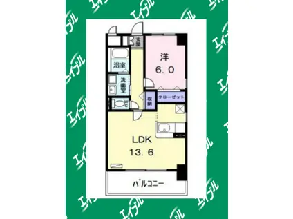 ライラック(1LDK/2階)の間取り写真