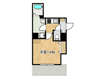 WISE FIRST(1K/1階)の間取り写真