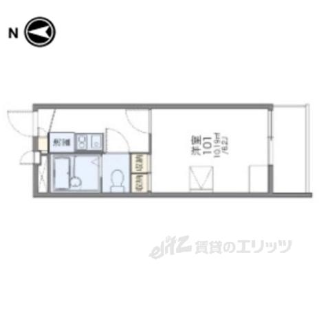 レオパレスYANA(1K/1階)の間取り写真