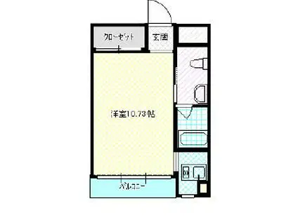 PEACEBOX桂(ワンルーム/4階)の間取り写真