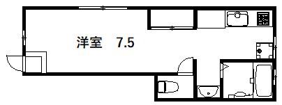 阪急神戸線 王子公園駅 徒歩12分 2階建 築4年(1K/1階)の間取り写真