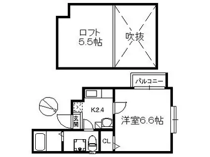 ソレイユI 146(1K/1階)の間取り写真