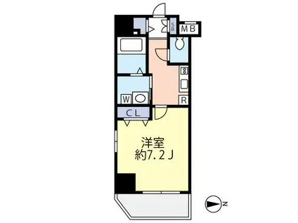 グランヴァン王子駅前(1K/7階)の間取り写真