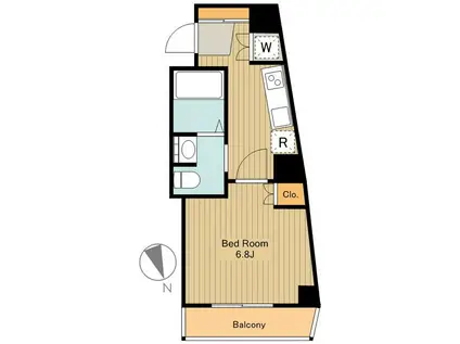 パークレーン国分寺(1K/8階)の間取り写真