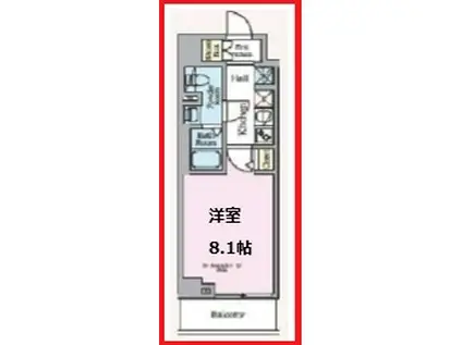 アークマークお花茶屋(1K/2階)の間取り写真