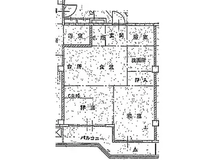 シュメール(2DK/3階)の間取り写真