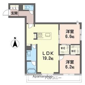デア グランツ(2LDK/2階)の間取り写真