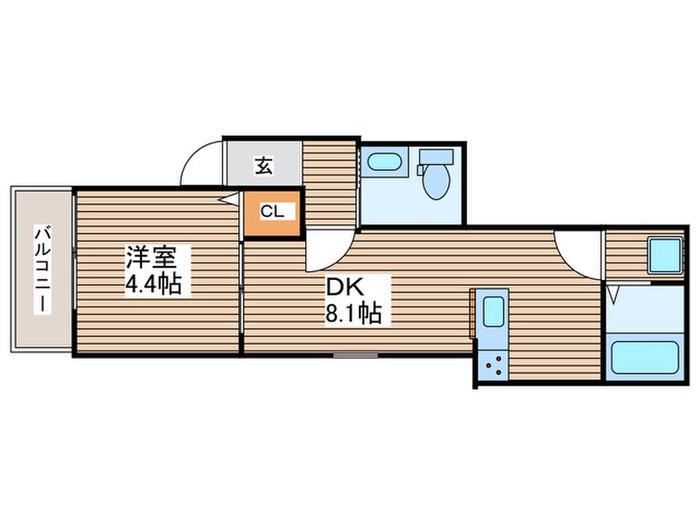 CALM PARK RESIDENCE(1DK/3階)の間取り写真