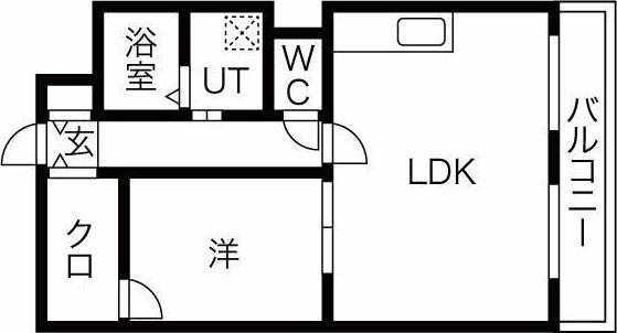 レインボーコートパートII(1LDK/2階)の間取り写真